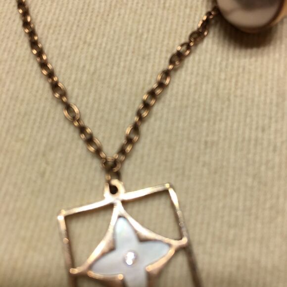 Designer Stainless Steel Rose Color Necklace - Picture 6 of 12